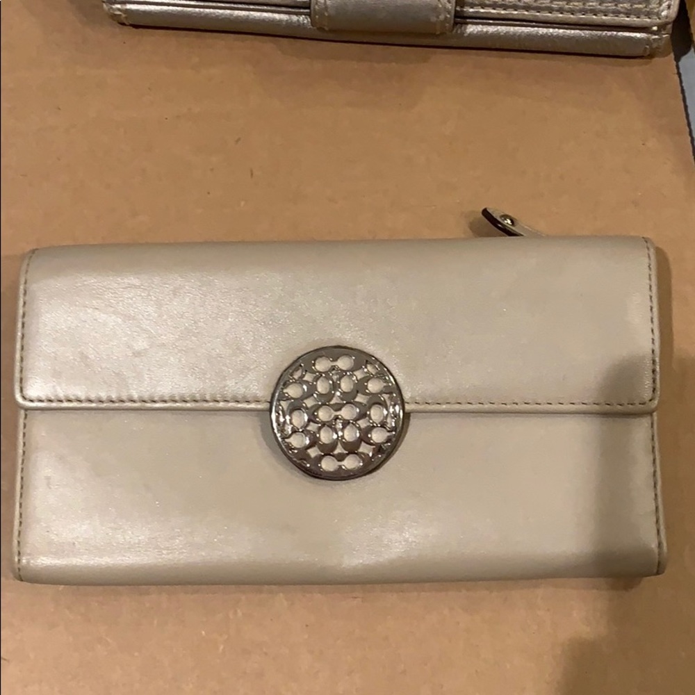 Tan Coach leather wallet